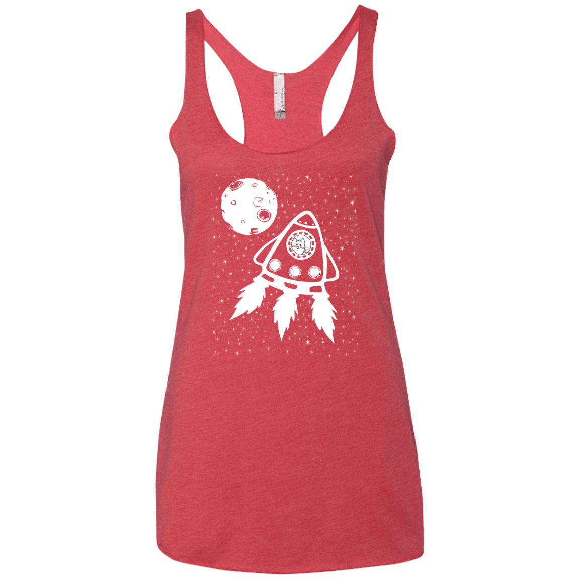 T-Shirts Vintage Red / X-Small Catstronaut Women's Triblend Racerback Tank