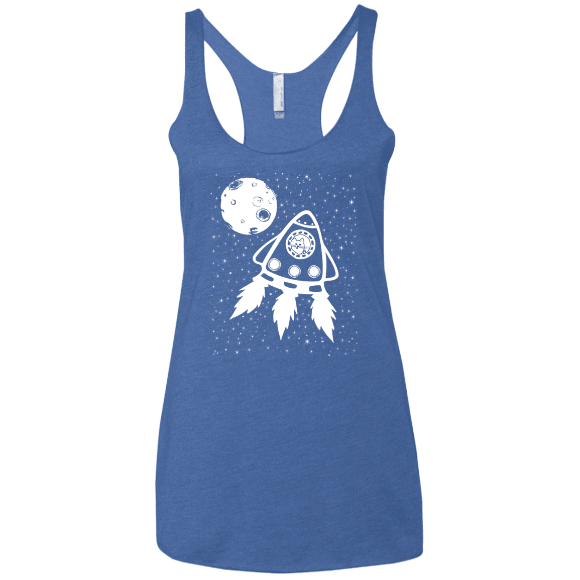 T-Shirts Vintage Royal / X-Small Catstronaut Women's Triblend Racerback Tank