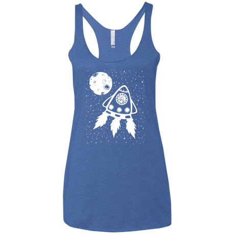 T-Shirts Vintage Royal / X-Small Catstronaut Women's Triblend Racerback Tank