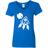 T-Shirts Royal / S Catstronaut Women's V-Neck T-Shirt