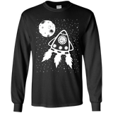 T-Shirts Black / YS Catstronaut Youth Long Sleeve T-Shirt