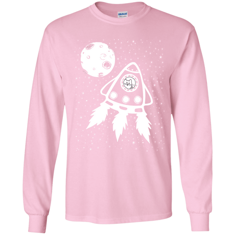 T-Shirts Light Pink / YS Catstronaut Youth Long Sleeve T-Shirt