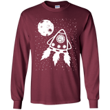 T-Shirts Maroon / YS Catstronaut Youth Long Sleeve T-Shirt