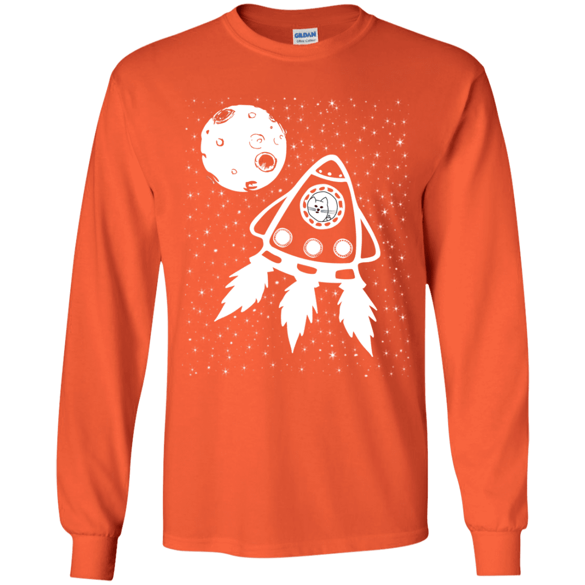 T-Shirts Orange / YS Catstronaut Youth Long Sleeve T-Shirt
