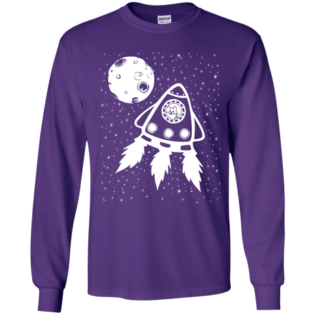 T-Shirts Purple / YS Catstronaut Youth Long Sleeve T-Shirt