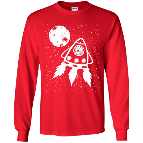 T-Shirts Red / YS Catstronaut Youth Long Sleeve T-Shirt