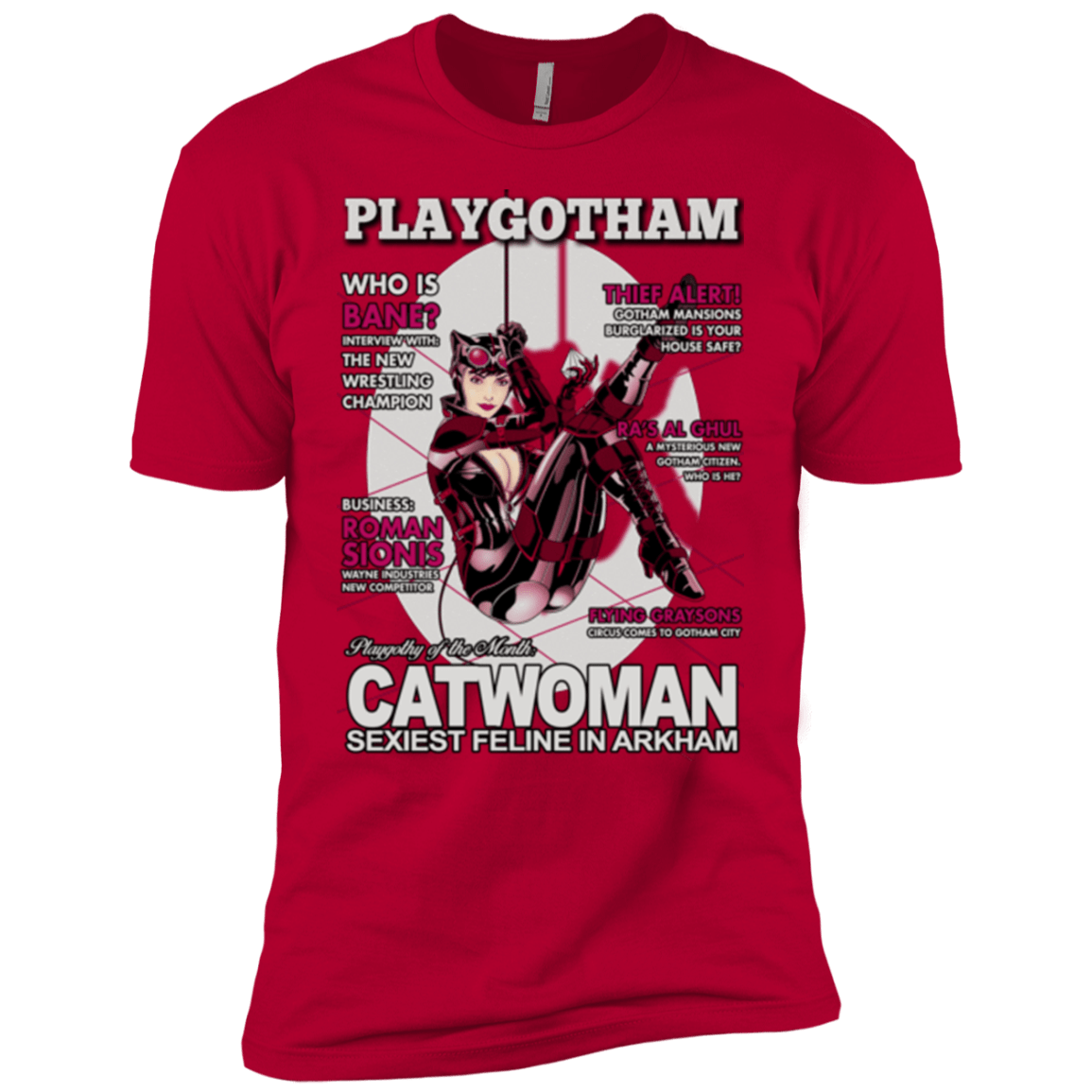T-Shirts Red / YXS Catwoman PlayGotham Boys Premium T-Shirt
