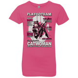 T-Shirts Hot Pink / YXS Catwoman PlayGotham Girls Premium T-Shirt
