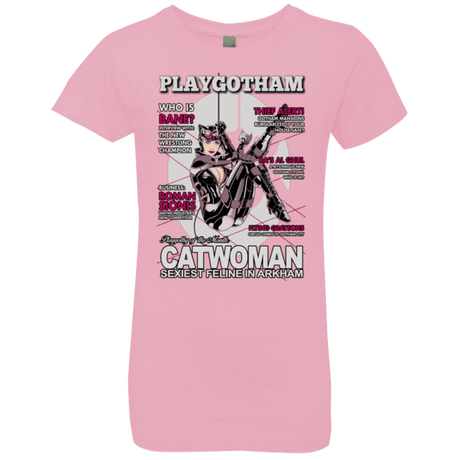 T-Shirts Light Pink / YXS Catwoman PlayGotham Girls Premium T-Shirt