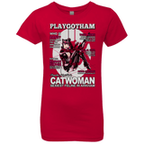 T-Shirts Red / YXS Catwoman PlayGotham Girls Premium T-Shirt