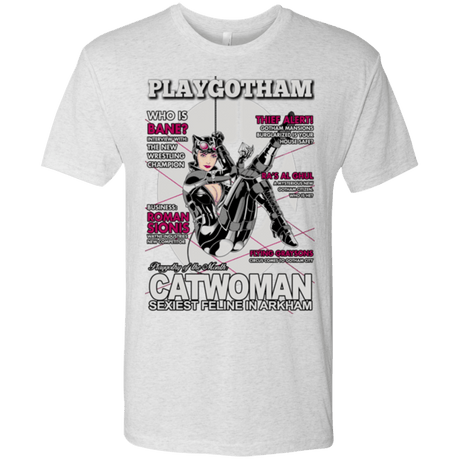 T-Shirts Heather White / Small Catwoman PlayGotham Men's Triblend T-Shirt