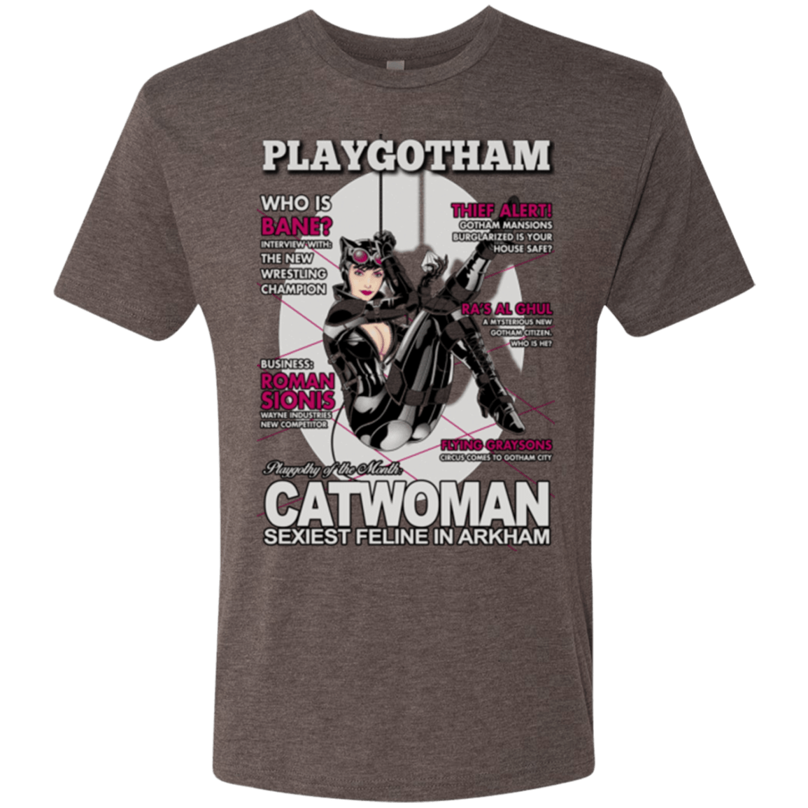 T-Shirts Macchiato / Small Catwoman PlayGotham Men's Triblend T-Shirt