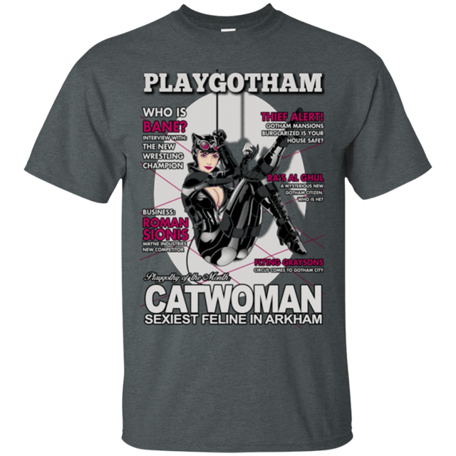 T-Shirts Dark Heather / Small Catwoman PlayGotham T-Shirt
