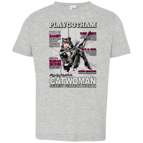 T-Shirts Heather / 2T Catwoman PlayGotham Toddler Premium T-Shirt