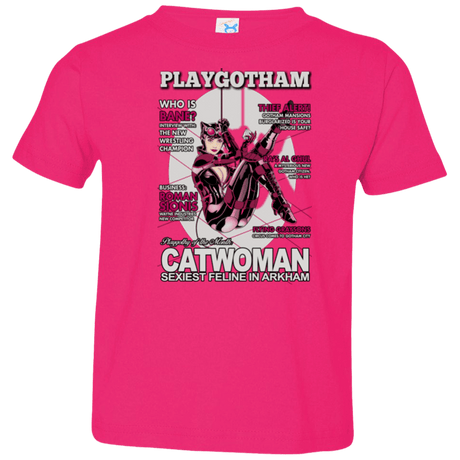 T-Shirts Hot Pink / 2T Catwoman PlayGotham Toddler Premium T-Shirt