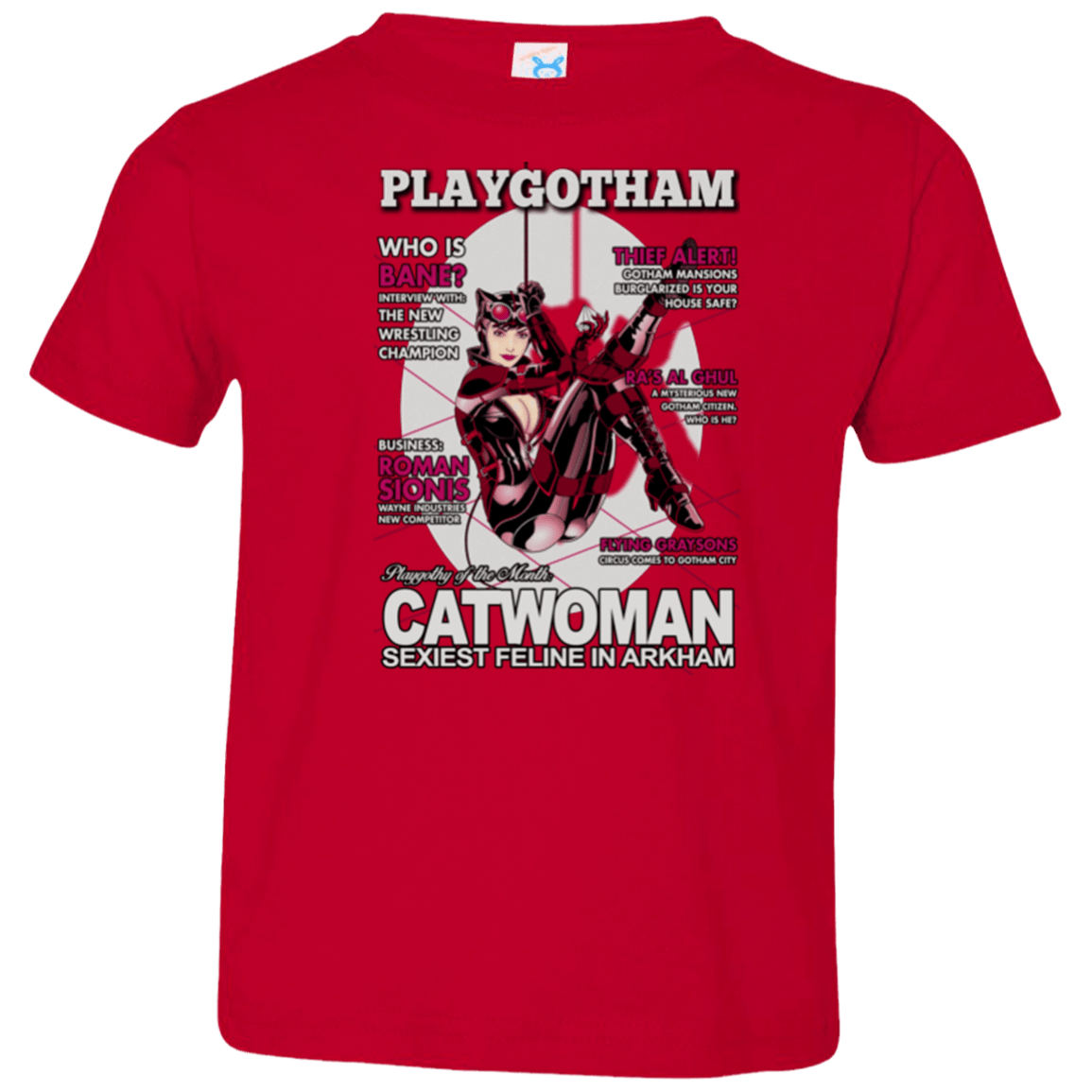 T-Shirts Red / 2T Catwoman PlayGotham Toddler Premium T-Shirt