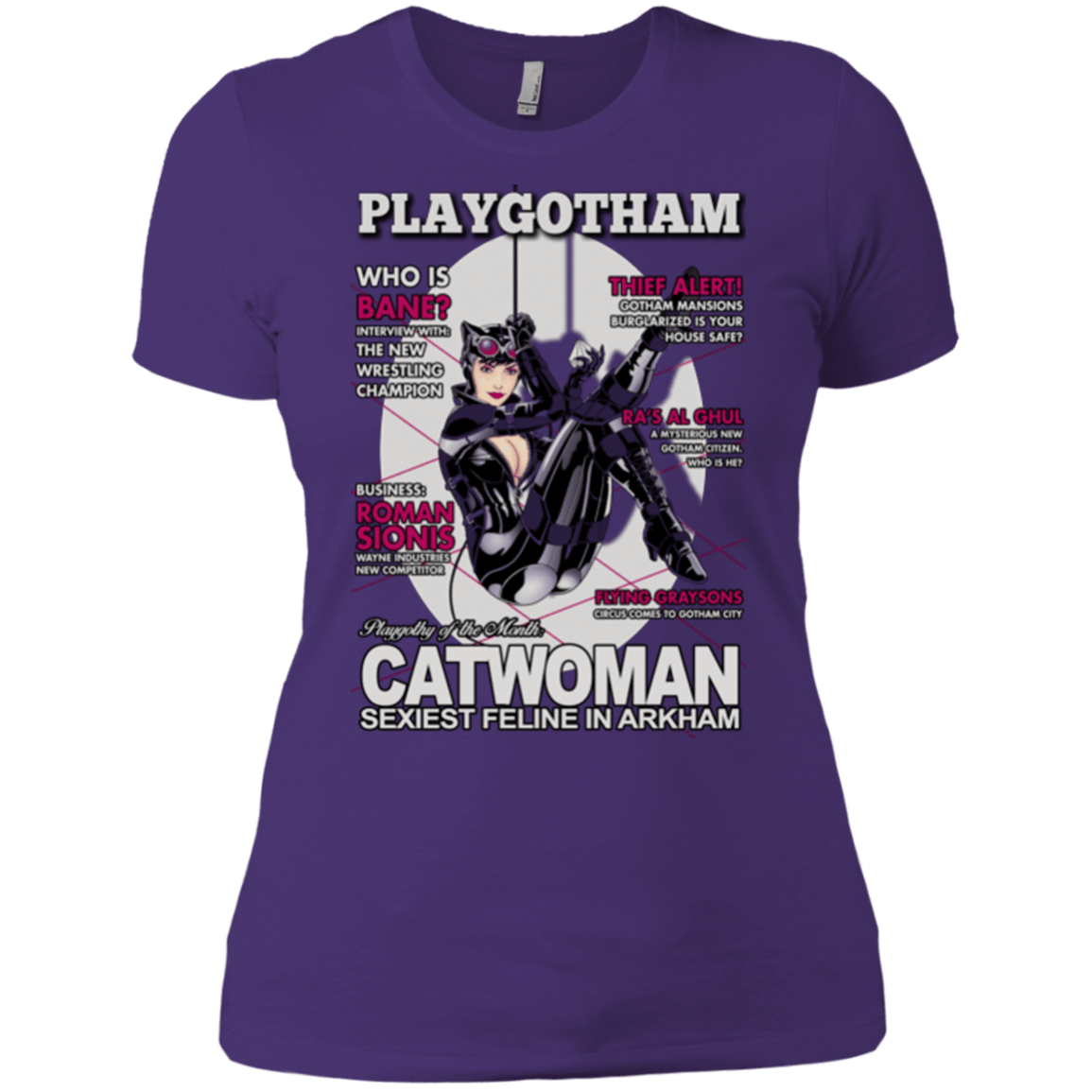 T-Shirts Purple / X-Small Catwoman PlayGotham Women's Premium T-Shirt