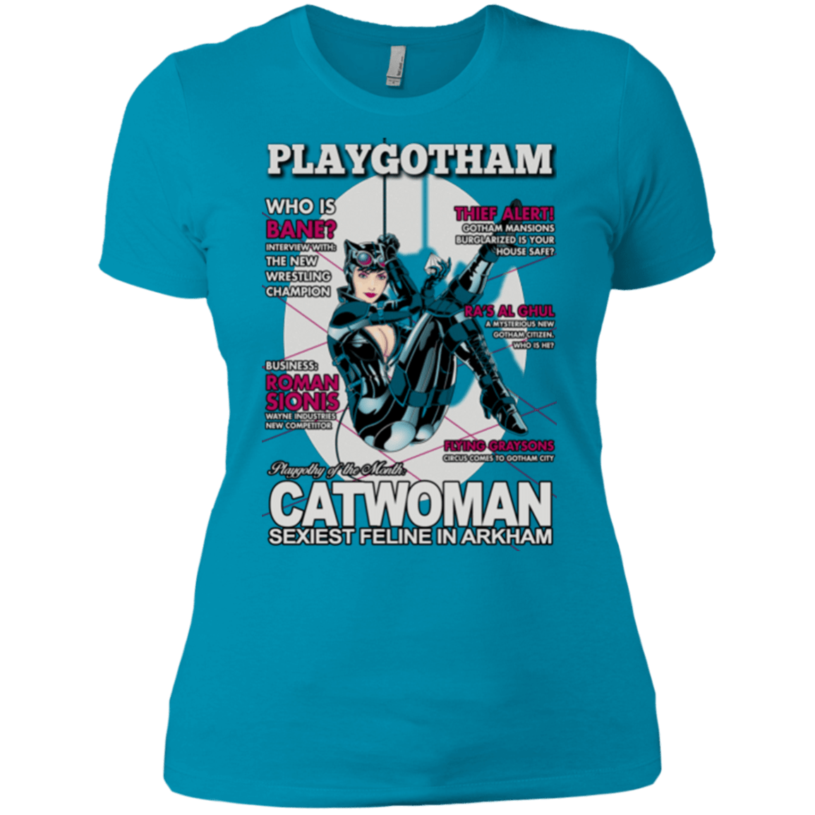 T-Shirts Turquoise / X-Small Catwoman PlayGotham Women's Premium T-Shirt