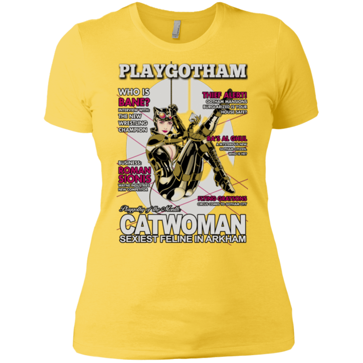 T-Shirts Vibrant Yellow / X-Small Catwoman PlayGotham Women's Premium T-Shirt