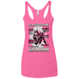 T-Shirts Vintage Pink / X-Small Catwoman PlayGotham Women's Triblend Racerback Tank