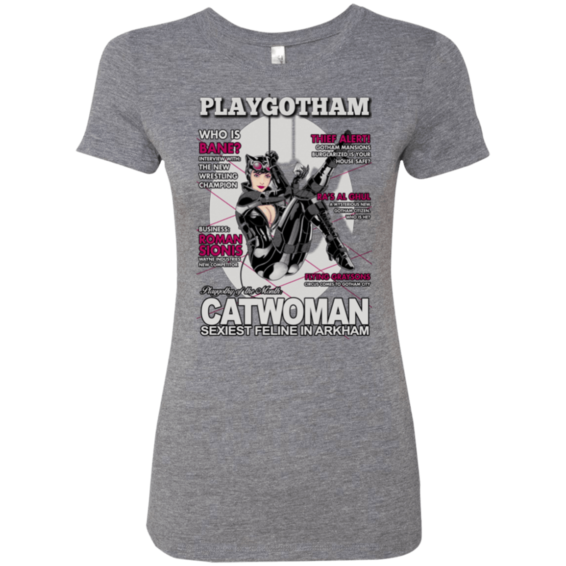 T-Shirts Premium Heather / Small Catwoman PlayGotham Women's Triblend T-Shirt