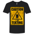 T-Shirts Black / X-Small Caution I'm Texting Men's Premium V-Neck
