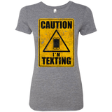 T-Shirts Premium Heather / Small Caution I'm Texting Women's Triblend T-Shirt