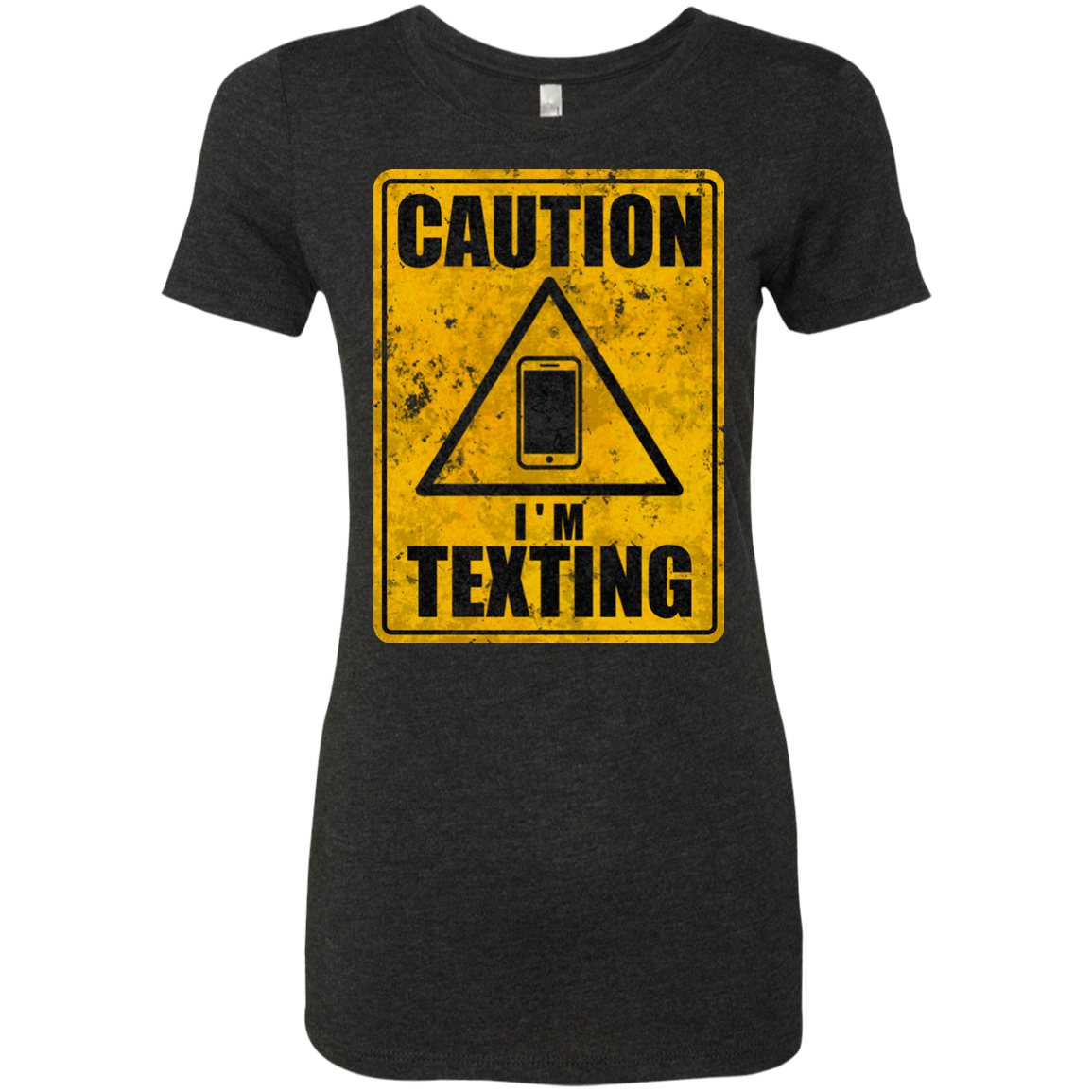 T-Shirts Vintage Black / Small Caution I'm Texting Women's Triblend T-Shirt
