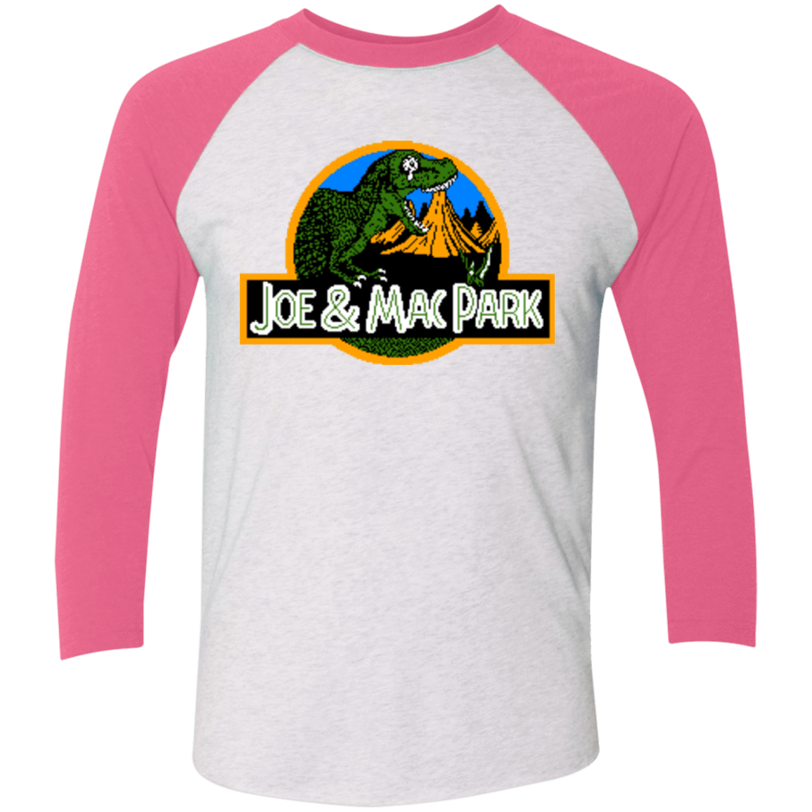 T-Shirts Heather White/Vintage Pink / X-Small Caveman park Triblend 3/4 Sleeve