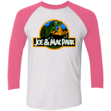 T-Shirts Heather White/Vintage Pink / X-Small Caveman park Triblend 3/4 Sleeve