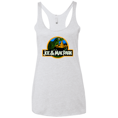 T-Shirts Heather White / X-Small Caveman park Women's Triblend Racerback Tank