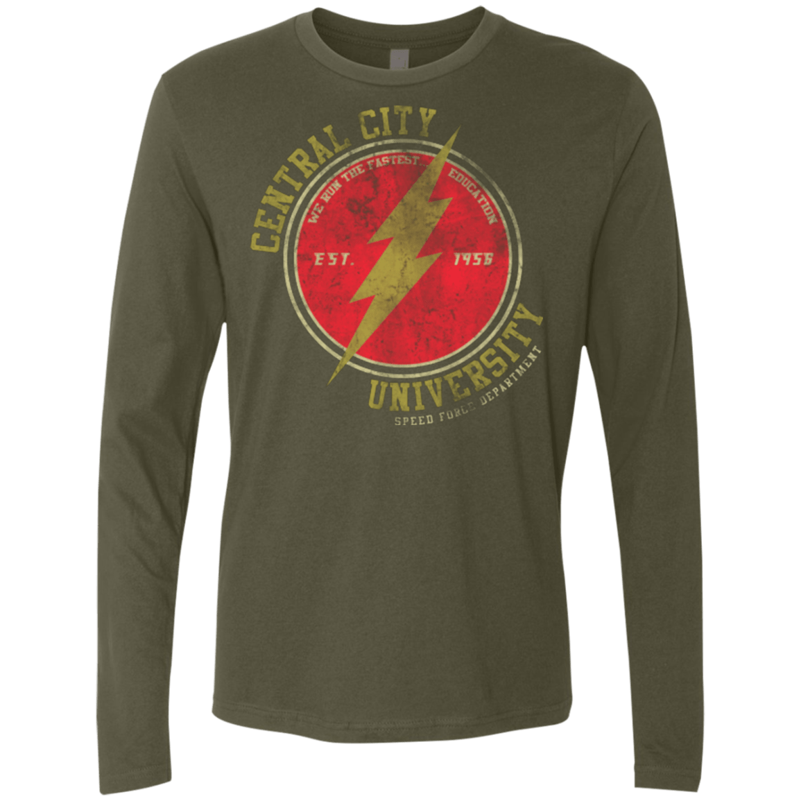 T-Shirts Military Green / Small Central City U Men's Premium Long Sleeve