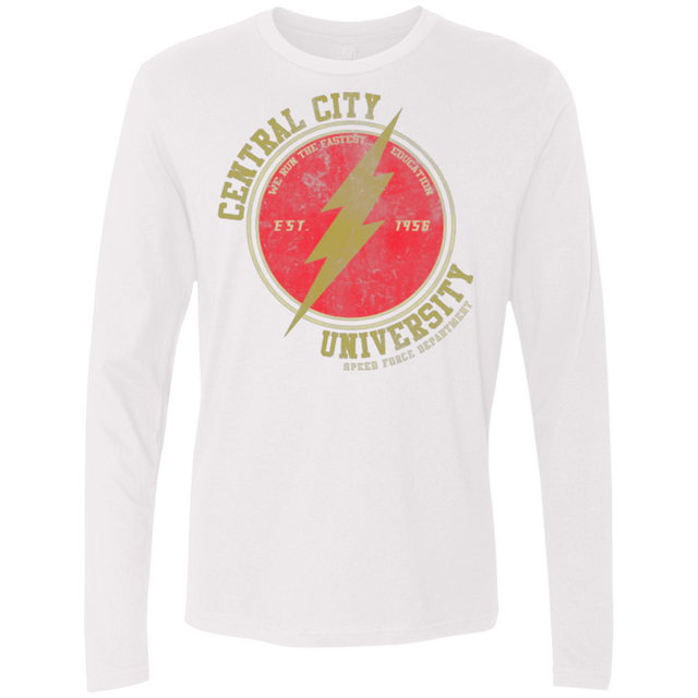 T-Shirts White / Small Central City U Men's Premium Long Sleeve