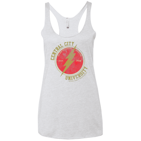 T-Shirts Heather White / X-Small Central City U Women's Triblend Racerback Tank