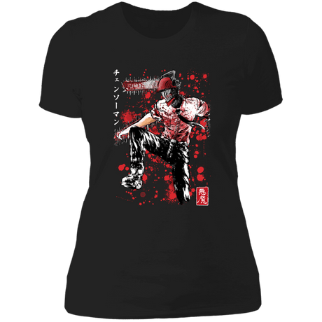 T-Shirts Black / X-Small Chainsaw Man sumi-e Women's Premium T-Shirt