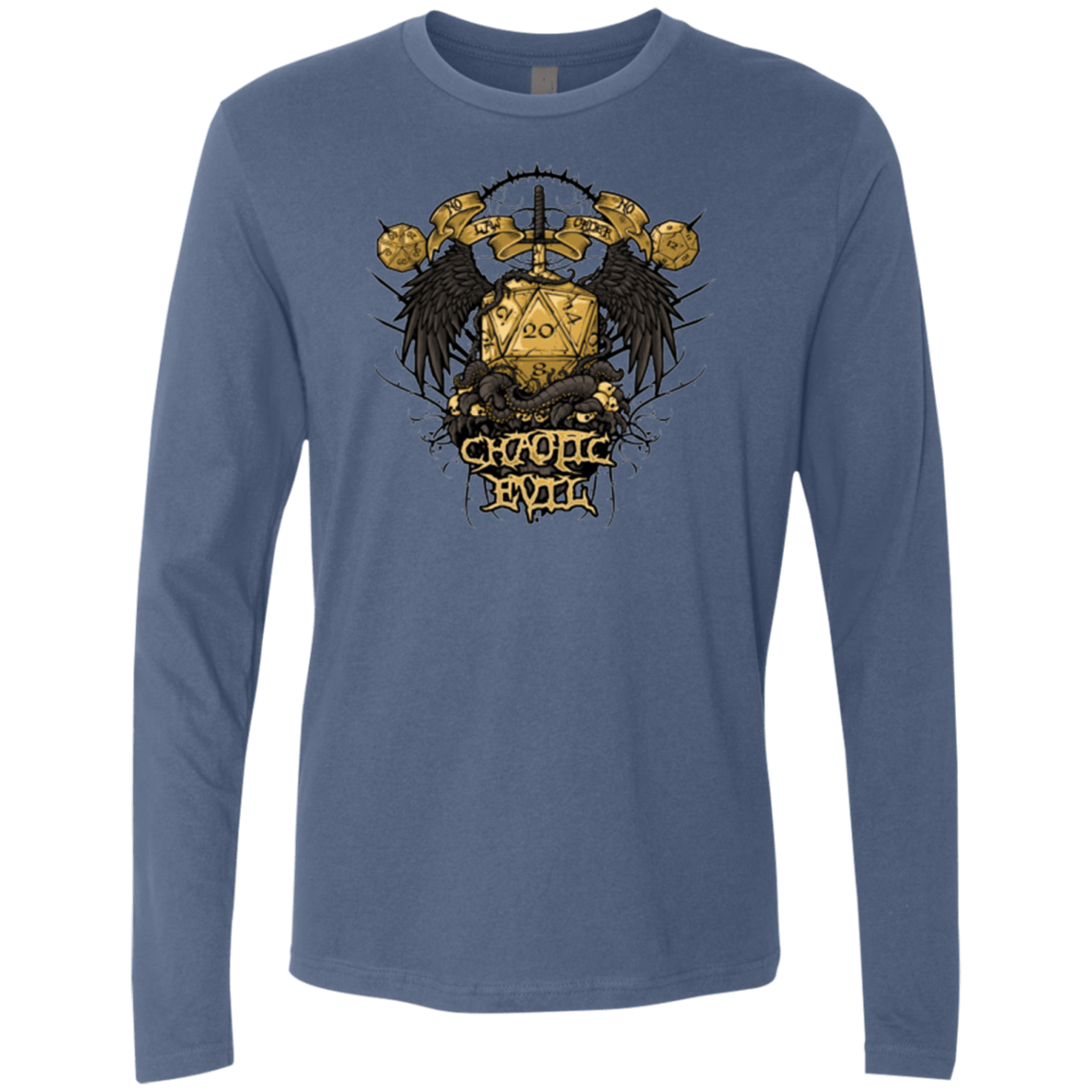 T-Shirts Indigo / Small CHAOTIC EVIL Men's Premium Long Sleeve