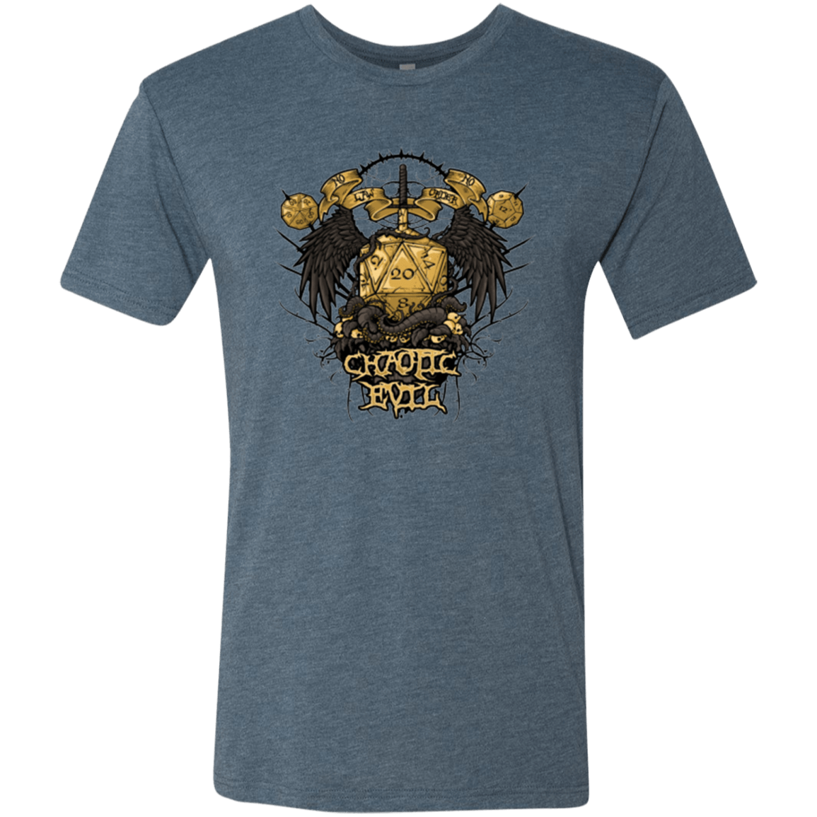 T-Shirts Indigo / Small CHAOTIC EVIL Men's Triblend T-Shirt