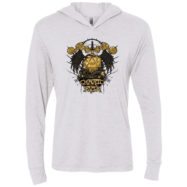 T-Shirts Heather White / X-Small CHAOTIC EVIL Triblend Long Sleeve Hoodie Tee