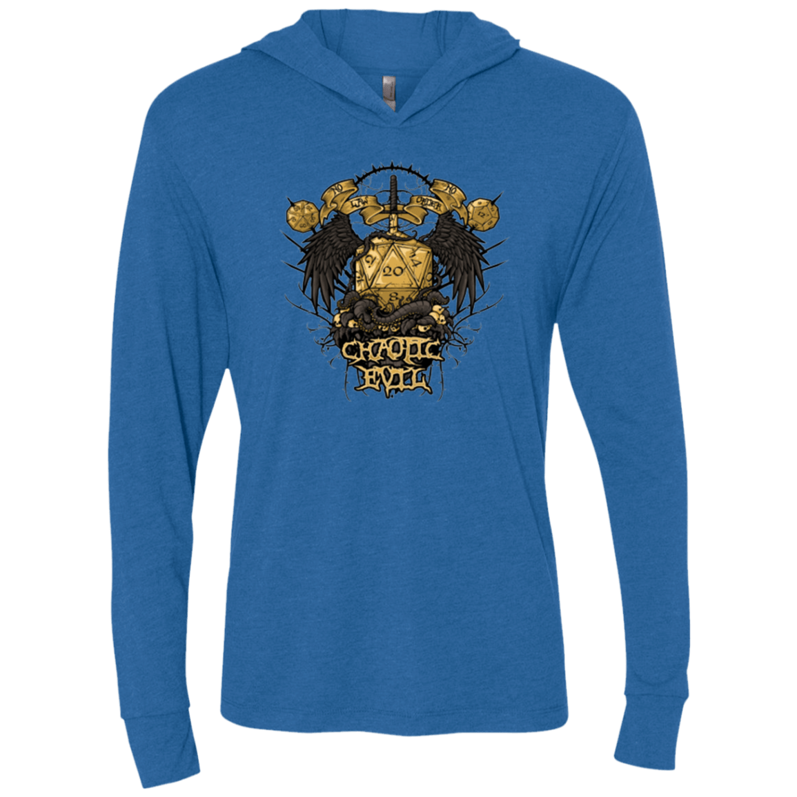 T-Shirts Vintage Royal / X-Small CHAOTIC EVIL Triblend Long Sleeve Hoodie Tee