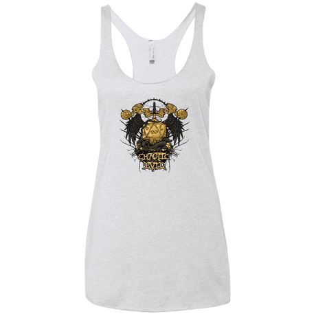 T-Shirts Heather White / X-Small CHAOTIC EVIL Women's Triblend Racerback Tank