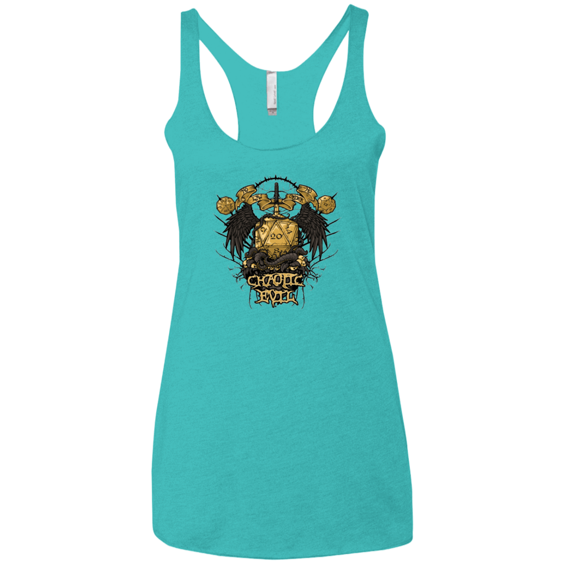 T-Shirts Tahiti Blue / X-Small CHAOTIC EVIL Women's Triblend Racerback Tank