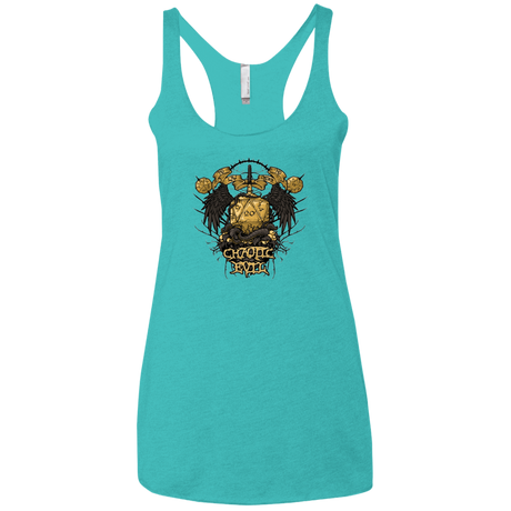 T-Shirts Tahiti Blue / X-Small CHAOTIC EVIL Women's Triblend Racerback Tank