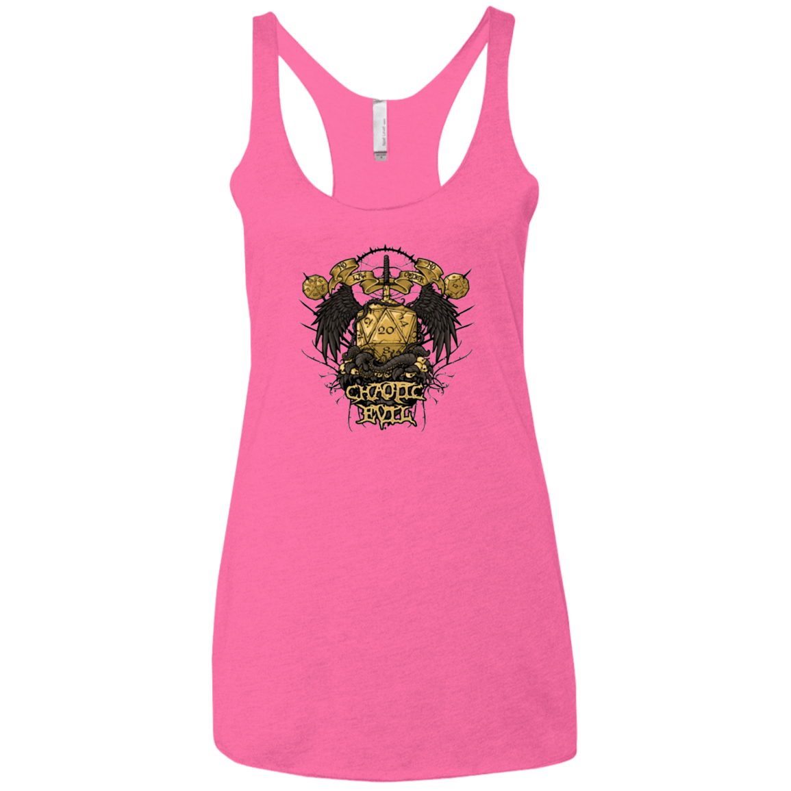 T-Shirts Vintage Pink / X-Small CHAOTIC EVIL Women's Triblend Racerback Tank