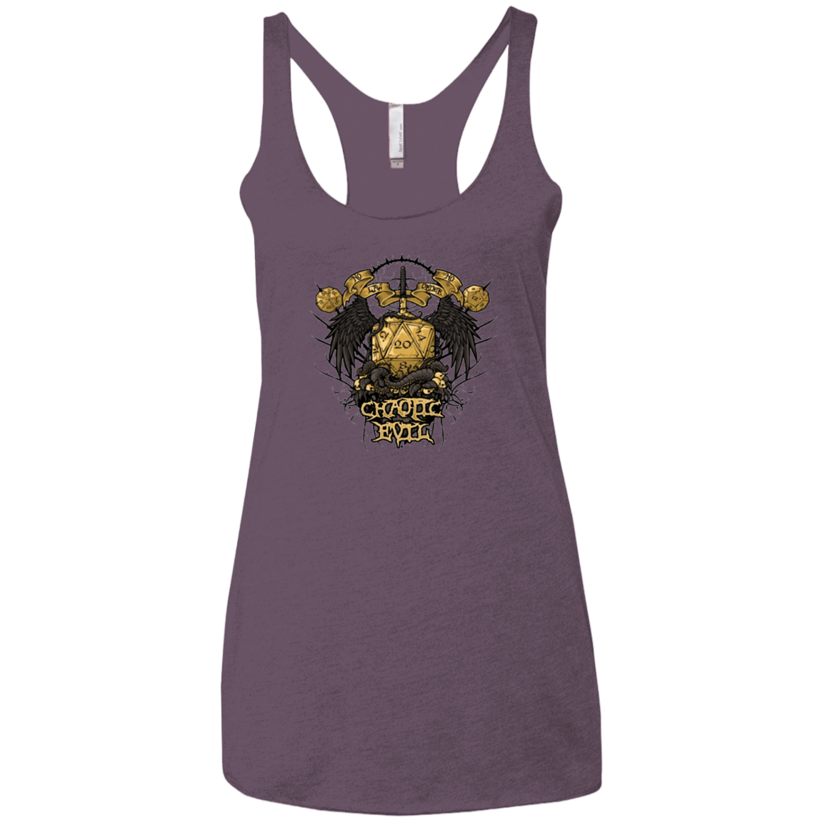 T-Shirts Vintage Purple / X-Small CHAOTIC EVIL Women's Triblend Racerback Tank