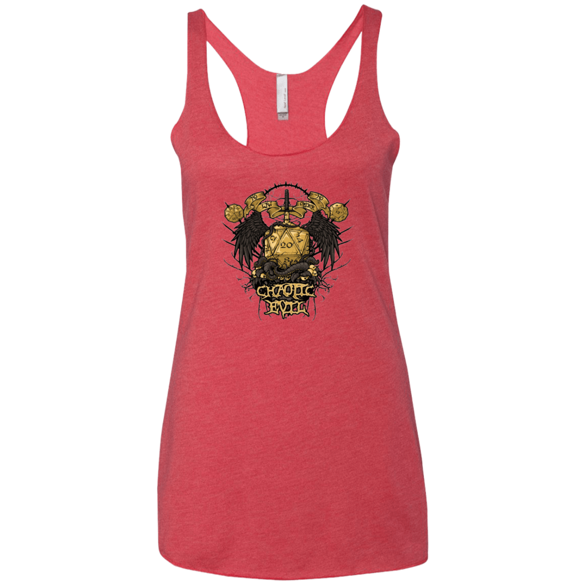 T-Shirts Vintage Red / X-Small CHAOTIC EVIL Women's Triblend Racerback Tank