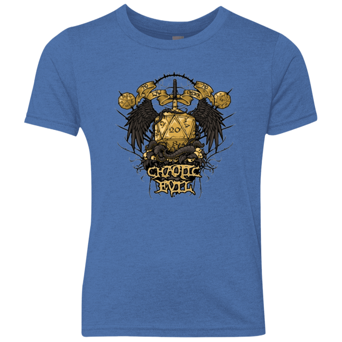 T-Shirts Vintage Royal / YXS CHAOTIC EVIL Youth Triblend T-Shirt