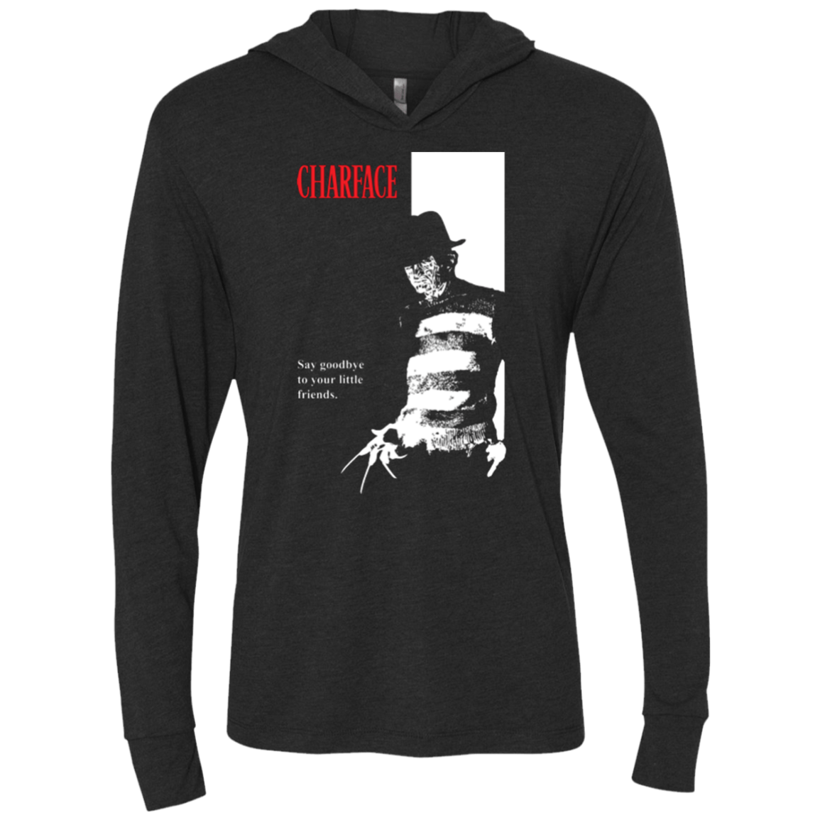 T-Shirts Vintage Black / X-Small Charface Triblend Long Sleeve Hoodie Tee