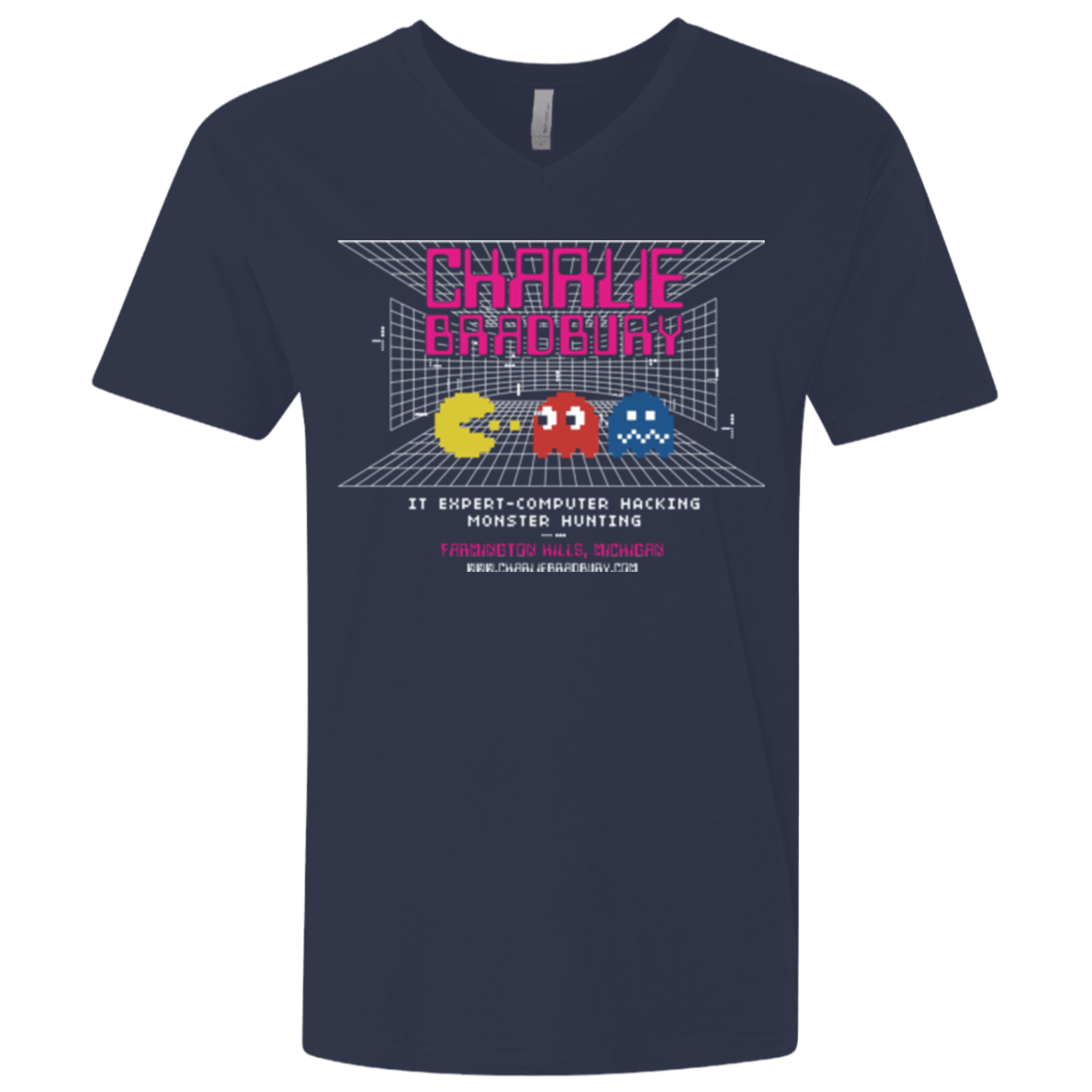 T-Shirts Midnight Navy / X-Small Charlie Bradbury IT Men's Premium V-Neck