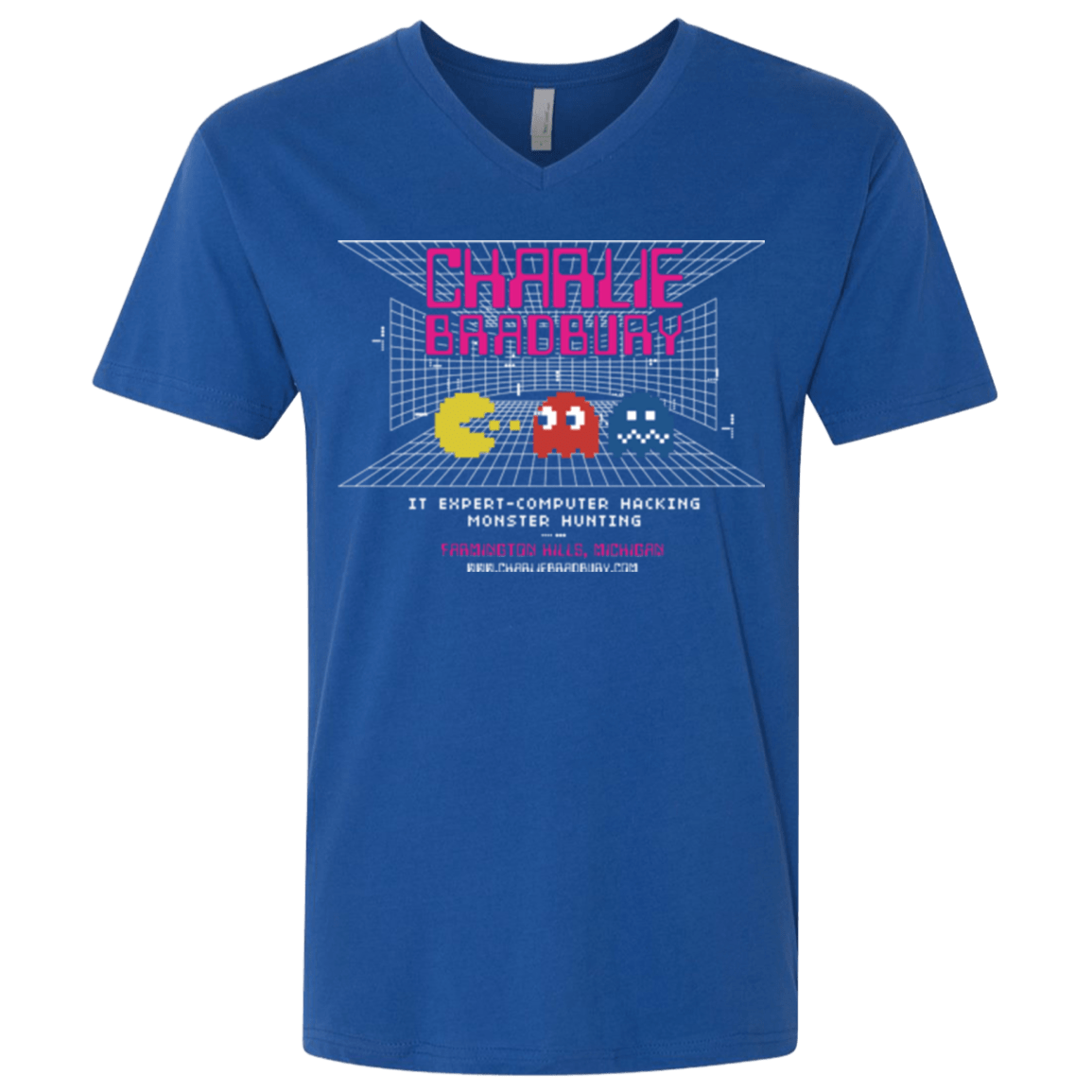 T-Shirts Royal / X-Small Charlie Bradbury IT Men's Premium V-Neck