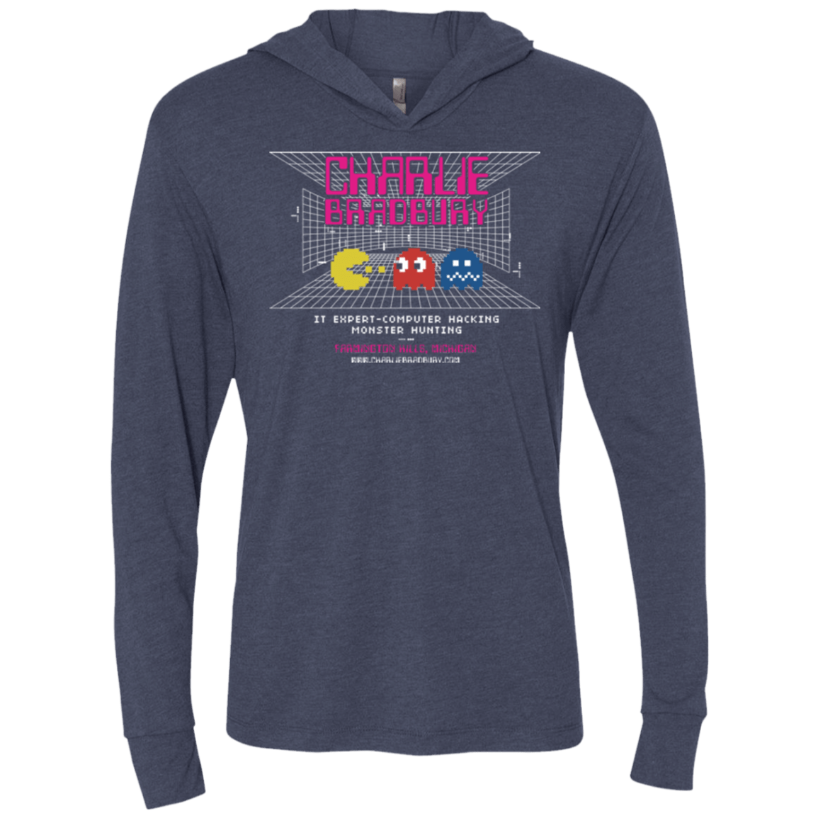 T-Shirts Vintage Navy / X-Small Charlie Bradbury IT Triblend Long Sleeve Hoodie Tee